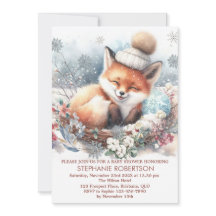 Baby seine Kälte draußen niedlichen Fuchs Schneefl