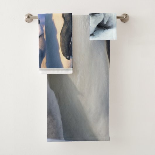 Baby seine Kälte draußen Pinguin Badhandtuch Set (Insitu)