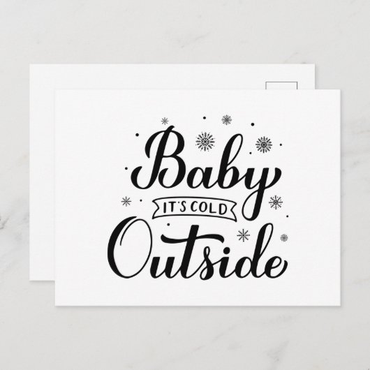 Baby seine Kälte draußen Postkarte (Vorne/Hinten)