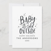 Baby seine kalte draußen typografische Weihnachtsf Save The Date (Vorderseite)