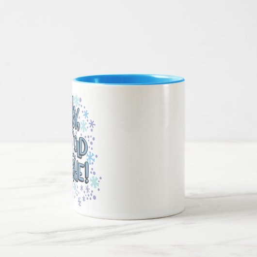 Baby seine Kälte draußen Zweifarbige Tasse (Mittel)