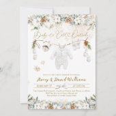 Baby seine kalte Outdoor Clothest Line Babydusche Einladung (Vorderseite)