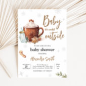 Baby seine kalte Outdoor Hot Cocoa Babydusche Einladung