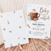 Baby seine kalte Outdoor Hot Cocoa Babydusche Einladung