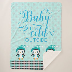 Baby seine kalte Outdoor Minze Green Pinguin Blank Sherpadecke