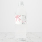 Baby seine kalte Outdoor Pink Bow Babydusche Wasserflaschenetikett (Vorderseite)