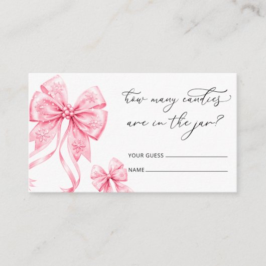 Baby seine kalte Outdoor rosa Bow wie viele Kanadi Begleitkarte (Vorderseite)