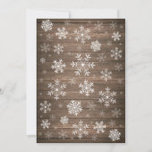 Baby seine kalte Outdoor Rustikale Winter Baby Dus Einladung (Rückseite)