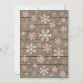 Baby seine kalte Outdoor Rustikale Winter Baby Dus Einladung (Rückseite)