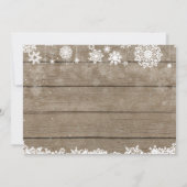 Baby seine kalte Outdoor Rustikale Winter Baby Dus Einladung (Rückseite)