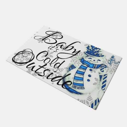 Baby seine kalte Outdoor Weihnachtsmatte Doormat Fußmatte (Schrägansicht)
