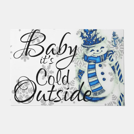 Baby seine kalte Outdoor Weihnachtsmatte Doormat Fußmatte (Vorderseite)