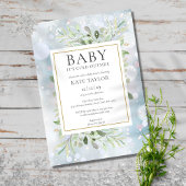 Baby seine kalte Outdoor Winterschneedusche Einladung