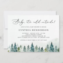 Baby seine kalte Outdoor Winterwalddusche