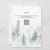 Baby seine kalte Outdoor Winterwalddusche Einladung (Rückseite)