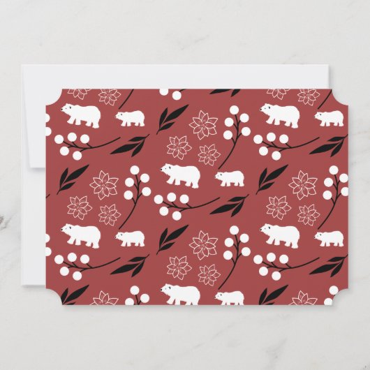 Baby seine kalten Außenpolarbären Beige Dusche Einladung (Rückseite)