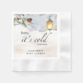 Baby seine kalten draußen Babydusche Servietten (Vorderseite)