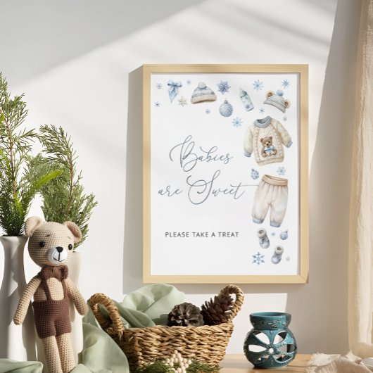 Baby seine kalten Outdoor Babys sind süß Poster