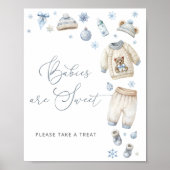 Baby seine kalten Outdoor Babys sind süß Poster (Vorne)