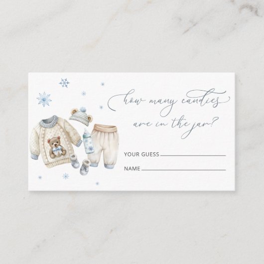 Baby seine kalten Outdoorkleidung wie viele Kanuch Begleitkarte (Vorderseite)