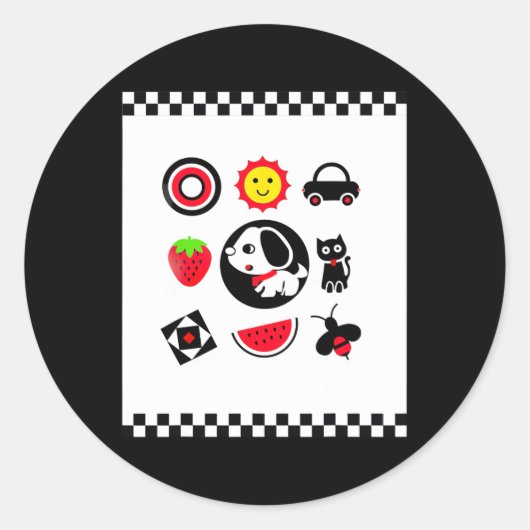 Baby Sensory Gift For New Mum Dad Parents Runder Aufkleber (Vorderseite)