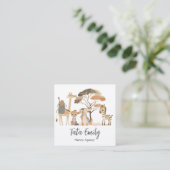 Baby Services Niedliche Tiere Business Card Quadratische Visitenkarte (Stehend Vorderseite)