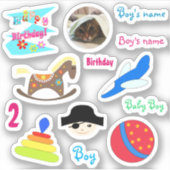 Baby Set für Junge, Junge, Spielzeug, Set Aufkleber (Vorderseite)