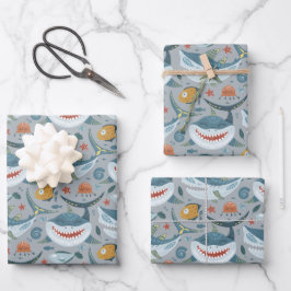 Baby Shark 1. 2. 3. Kindergeburtstag Geschenke Gef Geschenkpapier Set