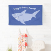 Baby Shark 1. Geburtstag Party Bannerdekor Banner (Insitu)