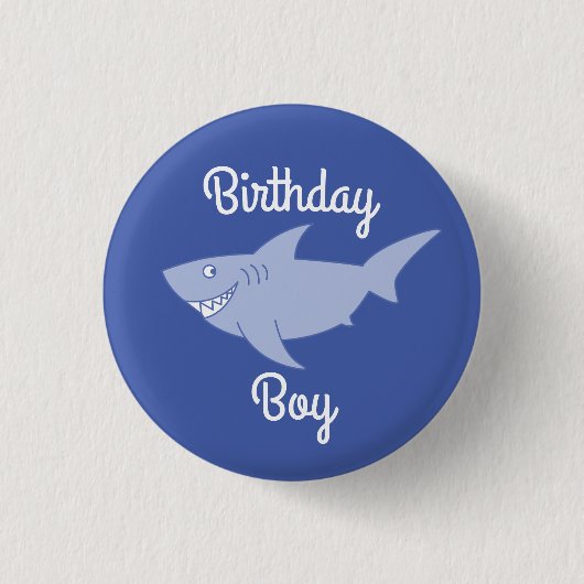 Baby Shark 1st Birthday Button Button (Vorderseite)