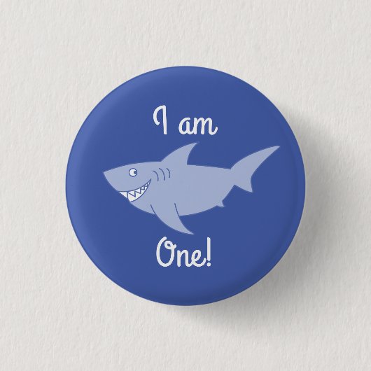 Baby Shark 1st Birthday Button Button (Vorderseite)