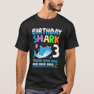 Baby Shark 3 Jahre alt 3 Jahre Geburtstag Doo Doo T-Shirt