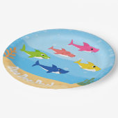 Baby Shark Abendplatten Pappteller (Schrägansicht)