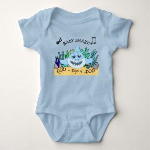 Baby Shark Baby Strampler