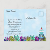 Baby Shark Familie Custom Geburtstagseinladung Postkarte (Rückseite)