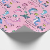 Baby Shark Family Doo Doo Happy Birthday Geschenkpapier (Ecke)