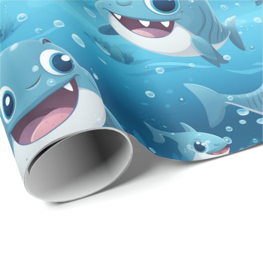 Baby Shark Fun Geschenkpapier (Rolleneckpunkt)