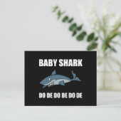 Baby Shark Funny Postkarte (Stehend Vorderseite)