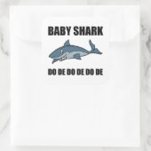 Baby Shark Funny Quadratischer Aufkleber (Tasche)