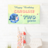 Baby Shark Gelb niedliche Kinder Happy Birthday Banner (Insitu)