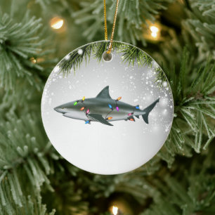 Baby Shark Geschenk für Haifisch Erwachsenenkind Keramik Ornament