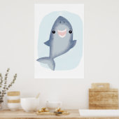 Baby Shark Handtuch für Kinder Jungen Ocean Themen Poster (Küche)