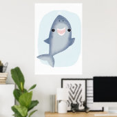 Baby Shark Handtuch für Kinder Jungen Ocean Themen Poster (Heimbüro)