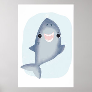 Baby Shark Handtuch für Kinder Jungen Ozean Thema Poster