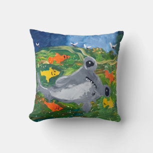 Baby Shark "Kunst von Kindern" Kissen