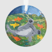 Baby Shark "Kunst von Kindern" Ornament (Rückseite)