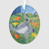Baby Shark "Kunst von Kindern" Ornament (Vorderseite)
