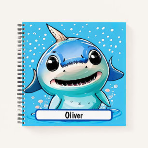 Baby Shark Notebook mit individueller Nametag Notizblock