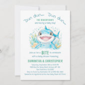 Baby Shark Ocean Under Sea Boy Baby Shower Einladung (Vorderseite)