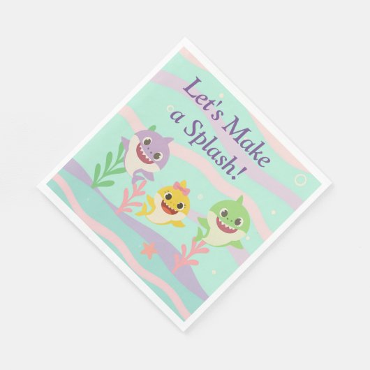 Baby Shark Party Napkins Serviette (Ecke)